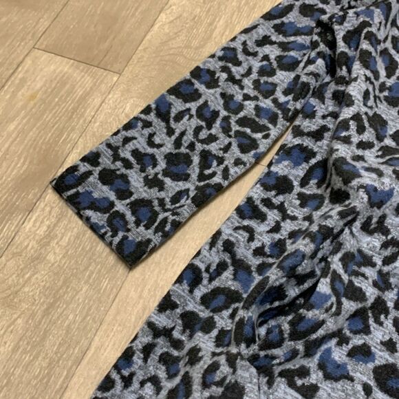 Womens NWT Tyler Boe Leopard Print Turtleneck Pocket‎ Stretch Dress - Picture 3 of 7
